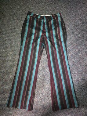 Scotch & Soda  NEW Striped Pants No Tag 31 / 30 Violet Flare MSRP $189 USD